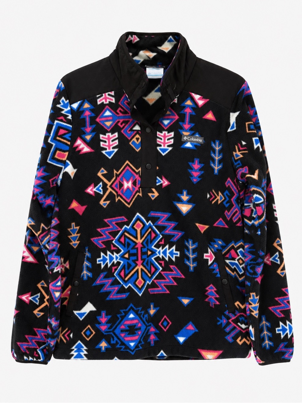 Columbia Womens Aztec Snap Pullover Fleece Size L